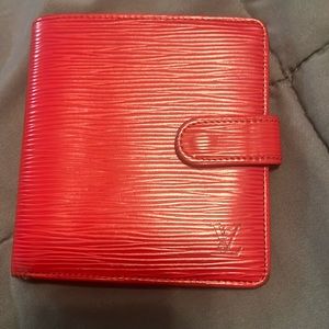 Louis Vuitton Epi red leather wallet
